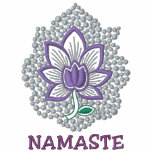 Yoga Namaste Embroidered Women's Long Sleeve Shirt
