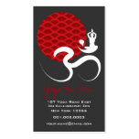 Yoga Silhouette Red Sun Om Ohm Zen Business Card