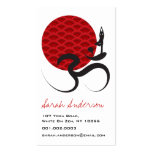 Yoga Silhouette Red Sun Om Ohm Zen Business Card