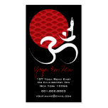 Yoga Silhouette Red Sun Om Ohm Zen Business Card