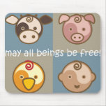 Yoga Speak Baby : May All Beings Be Free! Mouse Pads