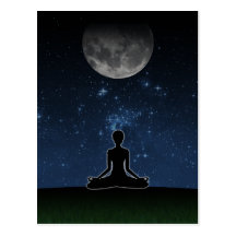 Yoga Under The Moon Postcard