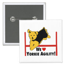 Yorkie Agility Love Buttons