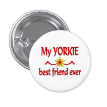 Yorkie Best Friend Button