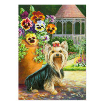 Yorkie & Gazebo Business Cards
