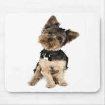Yorkie puppy dog mouse pad