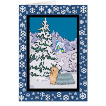 Yorkie Snowy Winter Cards