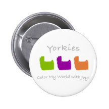 Yorkies Colour My World Pin