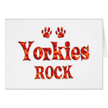 Yorkies Rock Greeting Cards