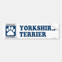 YORKSHIRE TERRIER_Blue Bumper Sticker