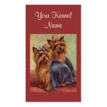 Yorkshire Terrier Breeder Business Card
