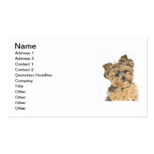 Yorkshire Terrier Pup Painting Business Card Templates