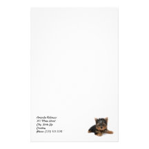 Yorkshire Terrier Puppy Stationery