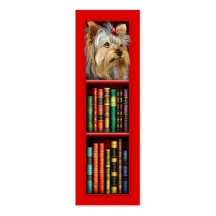 Yorkshire Terrier Red Bookmark Business Card Templates