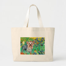 Yorkshire Terrier (T) - Irises Tote Bags