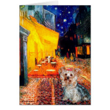 Yorkshire Terrier (T) - Terrace Cafe Greeting Card