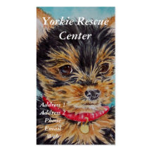 Yorkshire Terrier Themed Business Card Template
