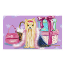Yorkshire Terrier Tulip Garden Business Card