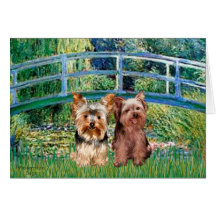 Yorkshire Terriers (17-18) - Bridge Greeting Card