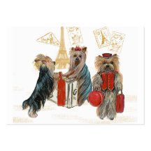 Yorkshire Terriers Travelling Business Cards