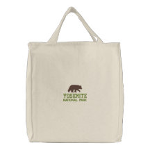 Yosemite National Park Bear Embroidered Bags