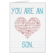'You are an awesome son' Valentine Cards