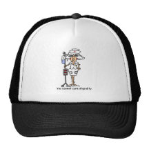You can not cure stupidity! trucker hat