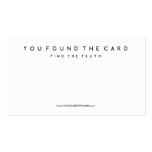 You Found The Card Business Card