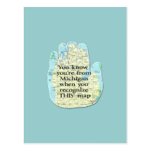 You Know You're From Michigan When Postcard