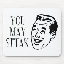 YOU MAY SPEAK - Jolly Retro Guy Mouse Pad