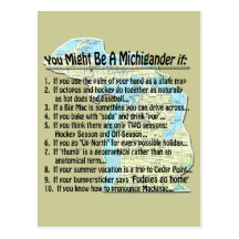 You Might Be A Michigander if: Postcards