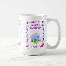 you"re invited, parcels coffee mug