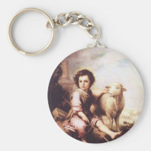 Young Christ as the good shepherd circa 1660 Key Chain