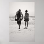 Young Couple on Beach Poster