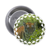 Young Tiger Cub  Button