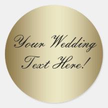 Your Design Here! Customisable Gold Wedding Seal Stickers