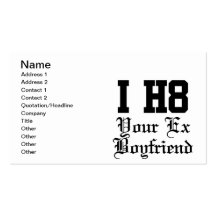 your ex boyfriend business card template