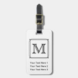 Your Letter. Black and White Monogram.