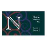 Your Letter. Custom Dark Multi-Colour Monogram. Business Card Template