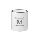 Your Letter. Custom Monogram. Black and White Mug