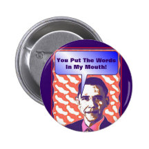 Your Own Talking Obama Pop Art Satire Product Pinback Button