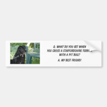 Your Photo! Best Friend Staffordshire Terrier Mix Bumper Stickers