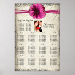Your Photo Fuchsia Gerber Daisy Seating Chart Print