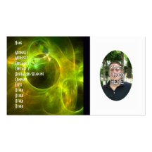 Your Photograph with Fractal Flame Artwork Card Business Cards
