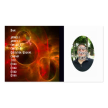 Your Photograph with Fractal Flame Artwork Card Business Card Templates