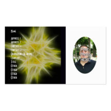 Your Photograph with Fractal Flame Artwork Card Business Card Template