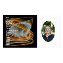 Your Photograph with Fractal Flame Artwork Card Business Card Templates