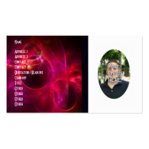 Your Photograph with Fractal Flame Artwork Card Business Card