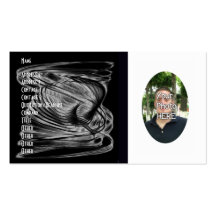 Your Photograph with Fractal Flame Artwork Card Business Card Templates