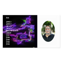 Your Photograph with Fractal Flame Artwork Card Business Card Template
